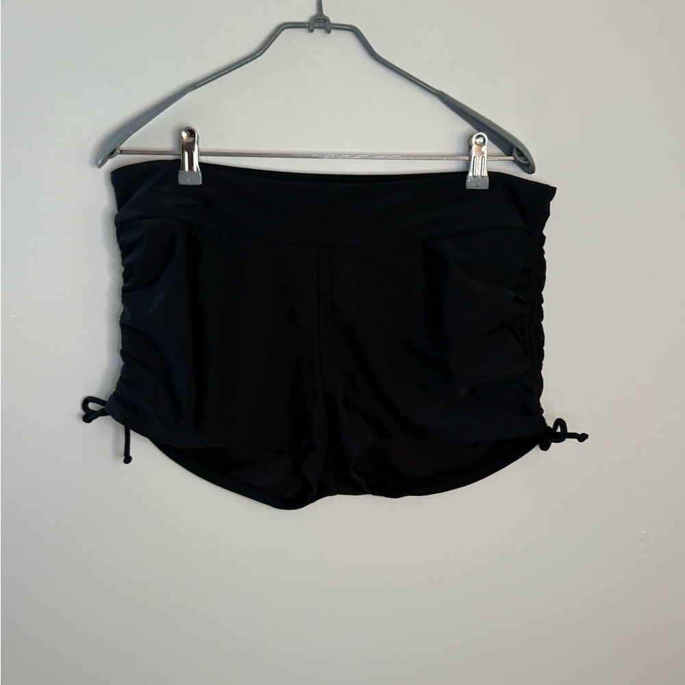Eco Beach Athletic Black Swim Shorts Lightweight Design Womens XL like new!